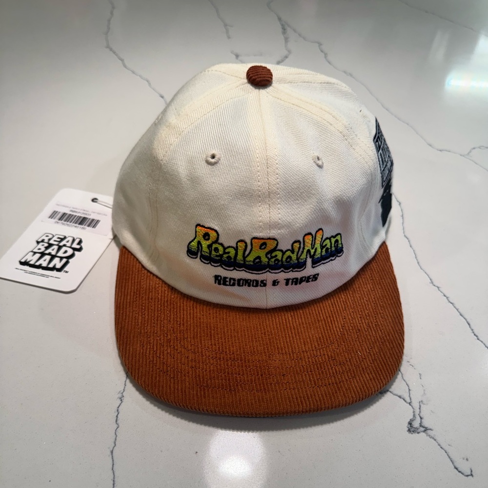 Real Bad Man Cream and Brown Hat